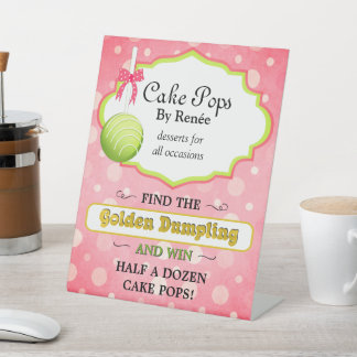 Benutzerdefinierte Cake Pops Bäckerei Sockelschild