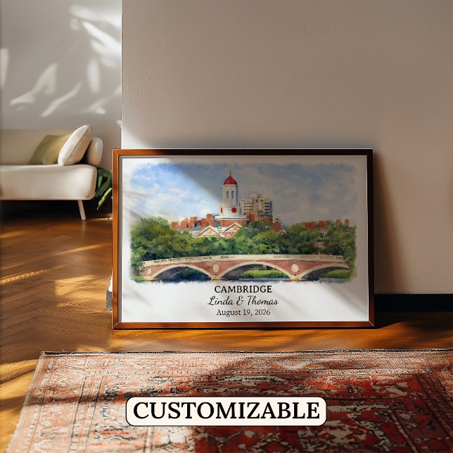 Benutzerdefinierte Cambridge Wandkunst, Massachuse Poster (Von Creator hochgeladen)