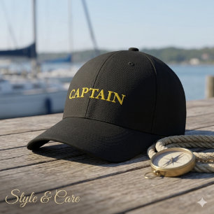 Benutzerdefinierte CAPTAIN bestickte Baseballkappe