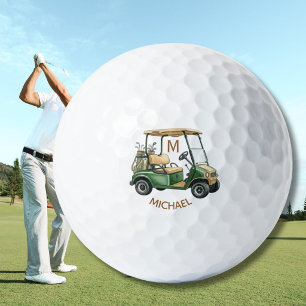 Benutzerdefinierte Cart Clubs Monogramm Name Golfb Golfball
