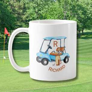 Benutzerdefinierte Cart Clubs Monogramm Name Kaffeetasse