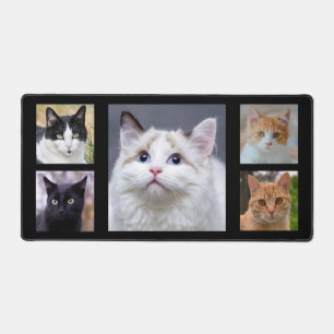 Benutzerdefinierte Cat-Fotos auf schwarz Schreibtischunterlage
