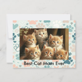Benutzerdefinierte Cat Lover Postkarte | Paw Print