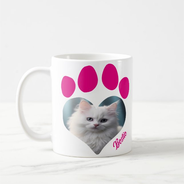 Benutzerdefinierte Cat Lover Tasse - Benutzerdefin (Links)