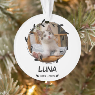 Benutzerdefinierte Cat Memorial Keepake - Foto, Na Ornament