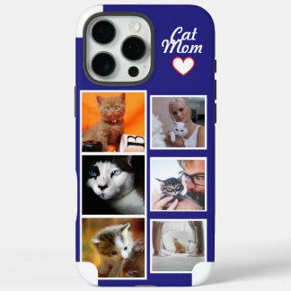 Benutzerdefinierte Cat Mom-Fotocollage-Handyhülle iPhone 16 Pro Max Hülle