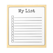 Benutzerdefinierte Checkliste Gelb-Retro-Gelb