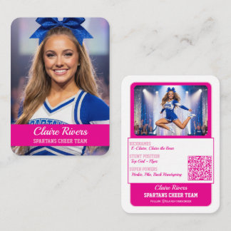Benutzerdefinierte Cheerleader-Handelskarten Teamk Visitenkarte