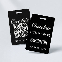 Benutzerdefinierte Chocolate Festival QR-Code Auss Ausweis