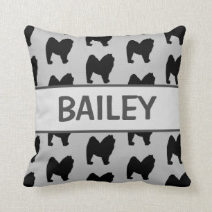 Benutzerdefinierte Chow Chow Chow Dog-Silhouette Kissen