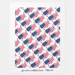 Benutzerdefinierte Christliche Zitat-amerikanische Fleecedecke