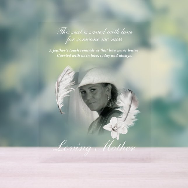 Benutzerdefinierte Client Federn Foto Acrylschild (Neutral)