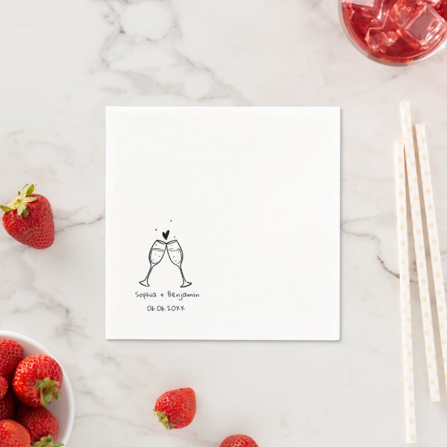 Benutzerdefinierte Cocktailservietten mit Text Bra Serviette (Beispiel)