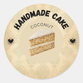 Benutzerdefinierte Coconut Cake Labels | Personali Runder Aufkleber