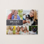 Benutzerdefinierte Collage-Fotos mit Familiennamen Puzzle<br><div class="desc">Überraschen Sie Ihre Lieben mit einem personalisierten Puzzle, in dem sich die Erinnerungen ihrer Familie präsentieren. Dieses Puzzle erlaubt es Ihnen, eine Collage aus Fotos der Familie zu erstellen und sogar mit Ihrem Familiennamen zu personalisieren. Es ist ein einzigartiges und nachdenkliches Geschenk, das jeder genießen kann. Das Puzzle individuell zu...</div>