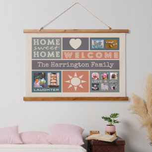 Benutzerdefinierte Collage-Vorlage für Ihre FOTOS Wandteppich Mit Holzrahmen