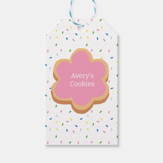 Benutzerdefinierte Cookie-Streusel-Firma Geschenkanhänger (Vorderseite)