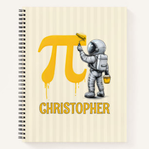 Benutzerdefinierte coole Astronautenmalerei Pi-Sym Notizbuch