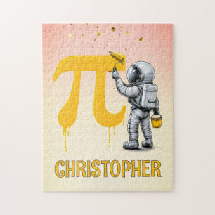 Benutzerdefinierte coole Astronautenmalerei Pi-Sym Puzzle