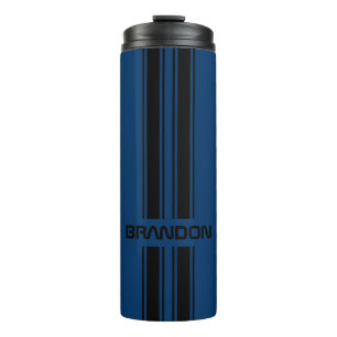 Benutzerdefinierte coole dunkelblaue schwarze Auto Thermosbecher