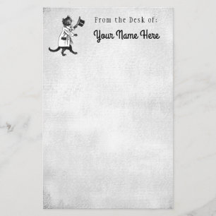 Benutzerdefinierte Coole Katze Vintage Grunge Kuns Briefpapier