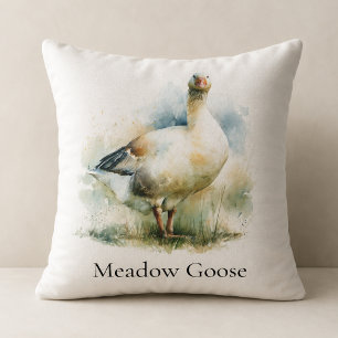 Benutzerdefinierte Country-Wiesen-Gans-Aquarellmal Kissen