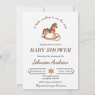 Benutzerdefinierte Cowboy-Baby-Shower-Einladung Einladung
