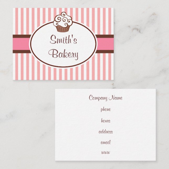 Benutzerdefinierte Cupcake-Visitenkarten Visitenkarte (Vorne/Hinten)