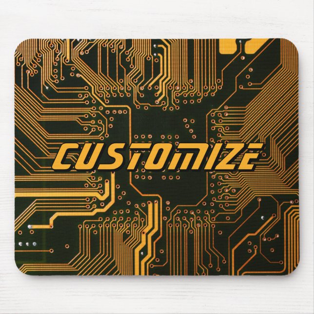 Benutzerdefinierte Cyber Orange PCB Leiterplatte T Mousepad (Vorne)