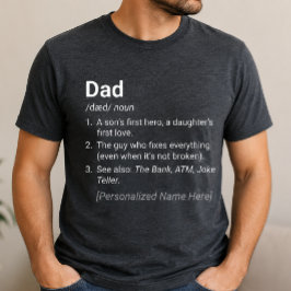 Benutzerdefinierte Dad-Definition Minimalistische T-Shirt