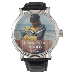 Benutzerdefinierte Daddy-Uhr Ich liebe dich Daddy Armbanduhr