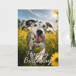 Benutzerdefinierte Dalmatiner Happy Birthday Card Dankeskarte