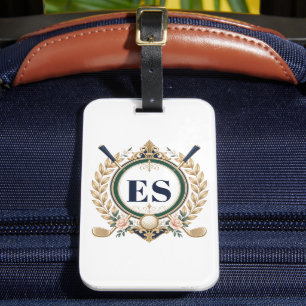 Benutzerdefinierte Damen Elegantes Monogramm Golf Gepäckanhänger