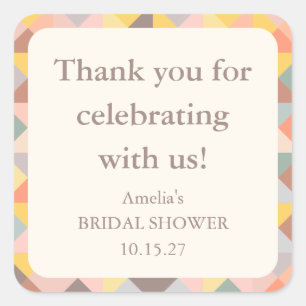 Benutzerdefinierte Dankeschön-Aufkleber für Brautd Quadratischer Aufkleber