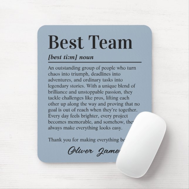 Benutzerdefinierte Definition der besten Teamarbei Mousepad (Mit Mouse)