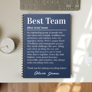 Benutzerdefinierte Definition der besten Teammitar Notizblock