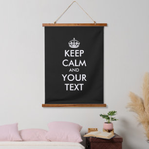 Benutzerdefinierte Dekoration Keep Calm and Carry Wandteppich Mit Holzrahmen