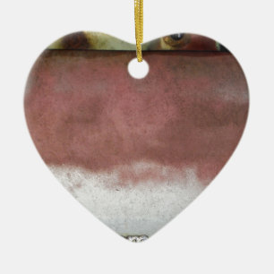 benutzerdefinierte Deluxe rosa und weiß Keramikornament