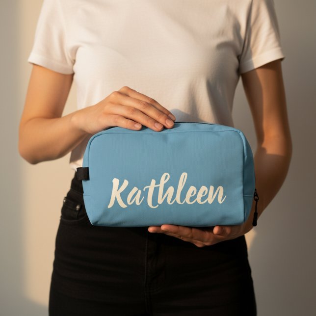 Benutzerdefinierte Denim-Reisetasche als Geschenk  Waschbeutel (Personalized Christmas toiletry bag for mom, personalized Bridesmaid proposal makeup bag for bride,)