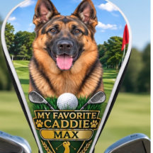 Benutzerdefinierte Deutsche Schäferhund-Foto-Golf-