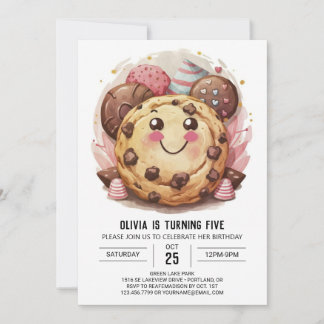 Benutzerdefinierte digitale Cookies Geburtstag Einladung