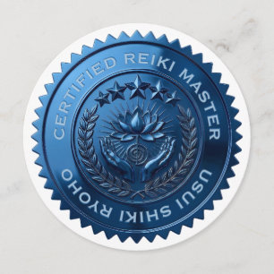 Benutzerdefinierte DIY 3D Blaufolie Reiki Master S Einladung