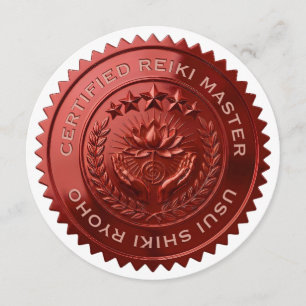 Benutzerdefinierte DIY 3D rote Folie Reiki Master  Einladung