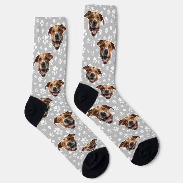 Benutzerdefinierte Dog-Gesichtssocken Socken (Rechts)