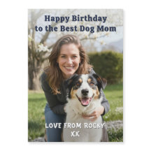 Benutzerdefinierte Dog Mom Geburtstagsfoto-Magnetk