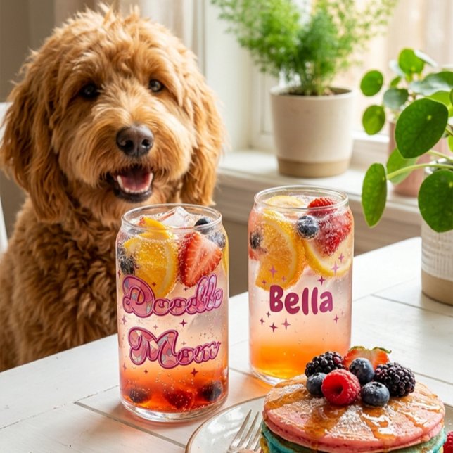 Benutzerdefinierte Doodle Mama Rosa Herzen Persona Dosenglas (Von Creator hochgeladen)