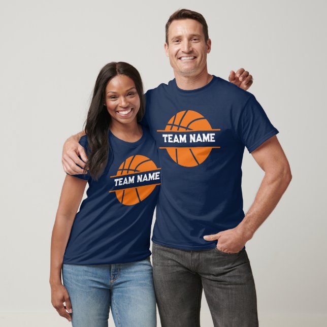 Benutzerdefinierte doppelseitige Basketball-Teamna T-Shirt (Unisex)