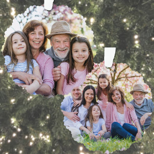 Benutzerdefinierte doppelseitige Familie mit zwei  Ornament Karte
