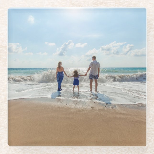 Benutzerdefinierte doppelseitige Personalisierte Glasuntersetzer (Vorderseite)