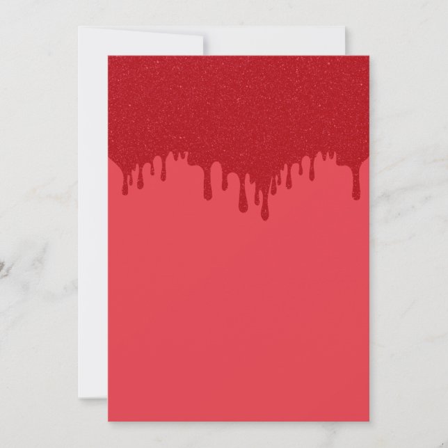 Benutzerdefinierte Drift Tomato Red Noise Card Save The Date (Vorderseite)